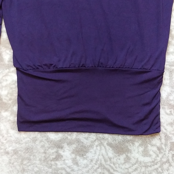 Another Reason Women's Long Sleeve Purple Blouse With Gold on Sleeves,size small - Picture 6 of 6